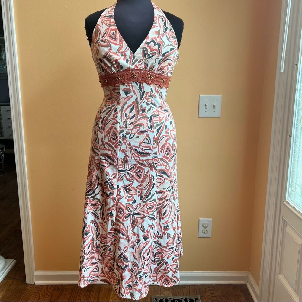 Jonathan Martin beaded Halter Dress Size 12